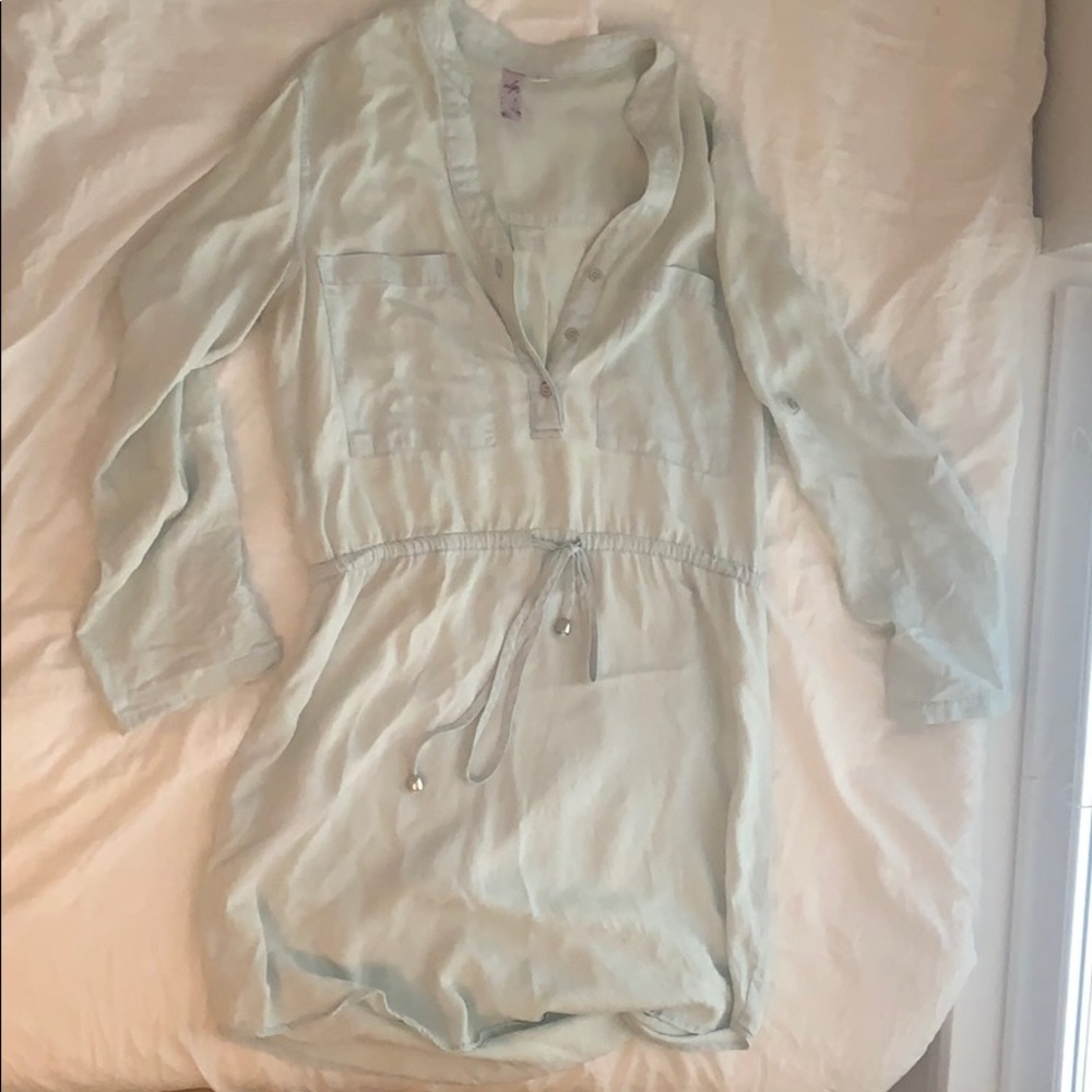 Denim Button/Tie Dress